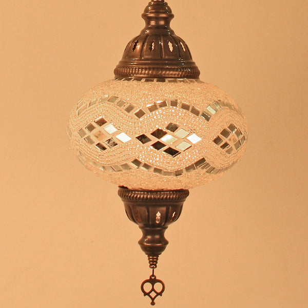 Woodymood Ceiling Mosaic Lamp 6.7'' 1 Ball - White