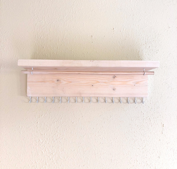 Jewelry Organizer Wall Hanging, Necklace Earring Organizer, Necklace Hanger, Jewelry Storage, Bracelet Holder-White