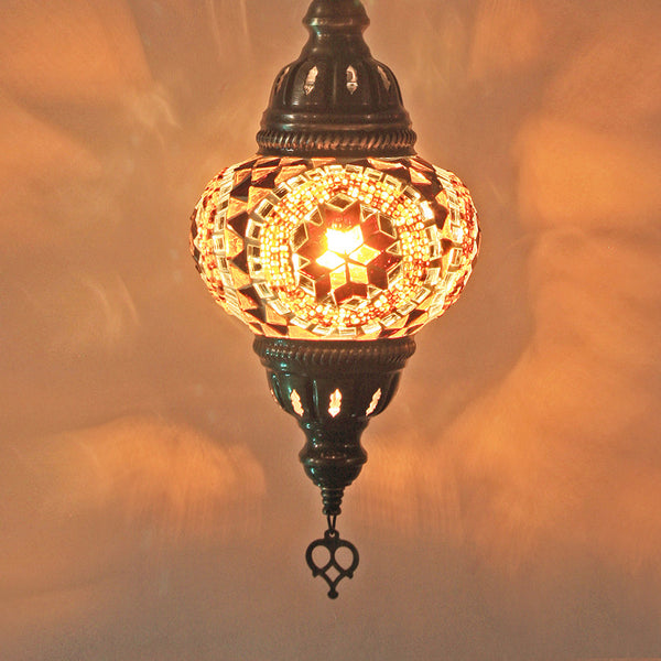 Woodymood Sconce Mosaic Lamps 5'' 1 Ball - Flower Amber