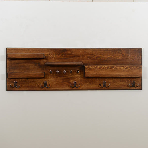 Woodymood Professional Wall Organizer Shelf-Dark Hazelnut
