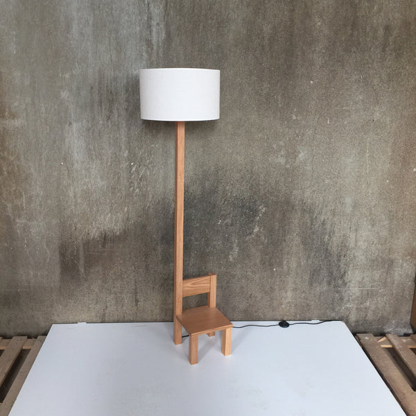 Woodymood Chair Floor Lamp-Cream
