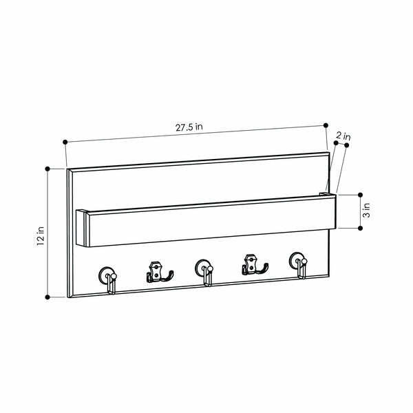 Woodymood Spring Wall Organizer Shelf Product dimensions