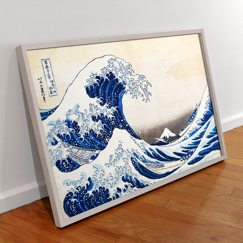 Katsushika Hokusai Wrapper Canvas, Katsushika Hokusai Printable Wall Art, Katsushika Hokusai's Under the Wave off Kanagawa Poster Wall Art.