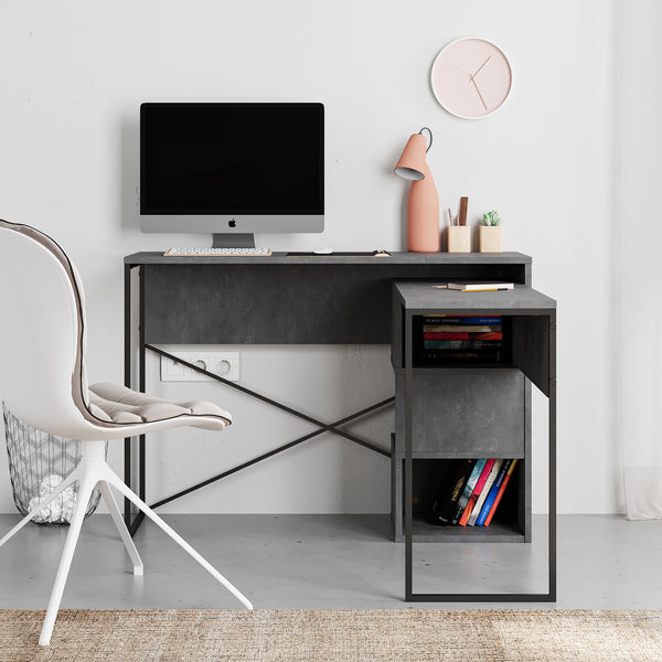 BADAU Multi Purpose Working Table, Computer Desk with 3 Tiers Storage