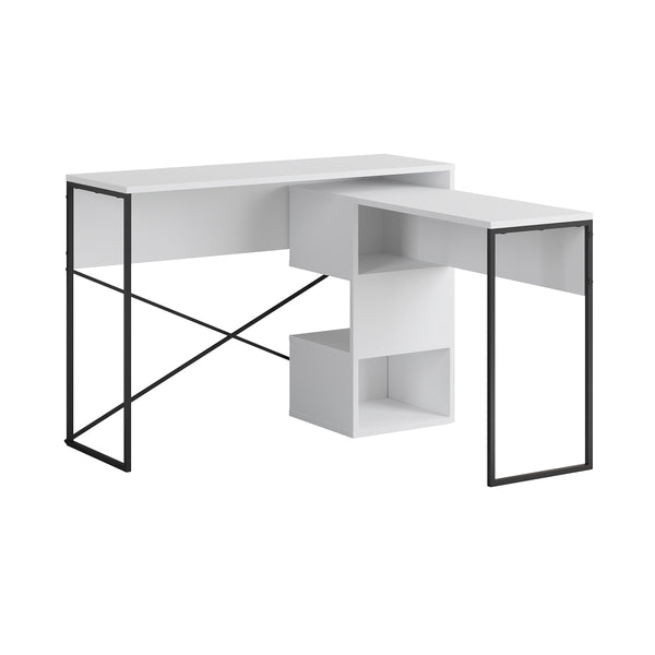 BADAU Multi Purpose Working Table, Computer Desk with 3 Tiers Storage