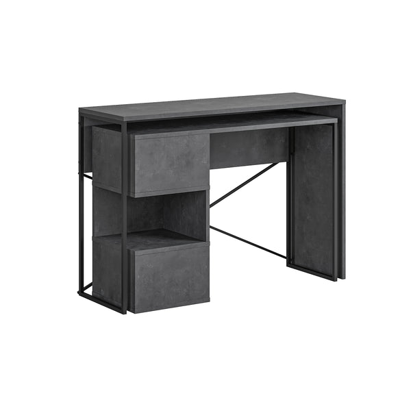 BADAU Multi Purpose Working Table, Computer Desk with 3 Tiers Storage