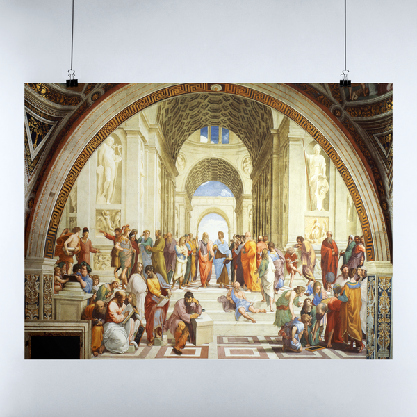 The School of Athens Poster Wall Art, The School of Athens Paint Reproduction Print, Large Poster Art for Room Decor.