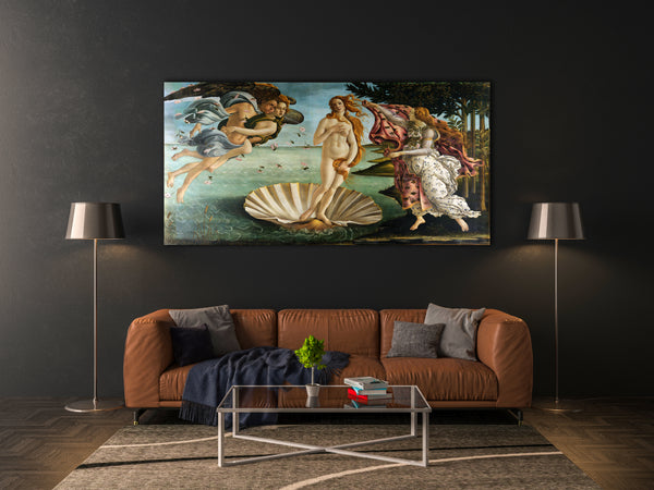The Birth Of Venus By Sandro Botticelli Canvas Wall Art, Botticelli Reproduction Poster for Home Decor, Botticelli Wall Decor.