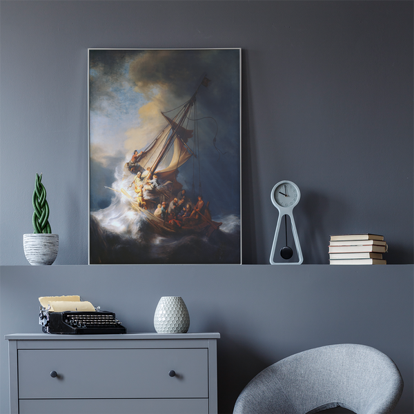 The Storm on the Sea Canvas Wall Art Print, The Storm on the Sea of Galilee Wall Art Decor, Galilee Wall Decor, Rembrandt Famous Painter Art.