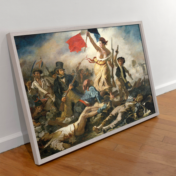 Liberty Leading the People, 1830 by Eugene Delacroix Canvas Print, Liberty Leading The People Poster print, Eugene Delacroix Reproduction Poster Print Wall Art.
