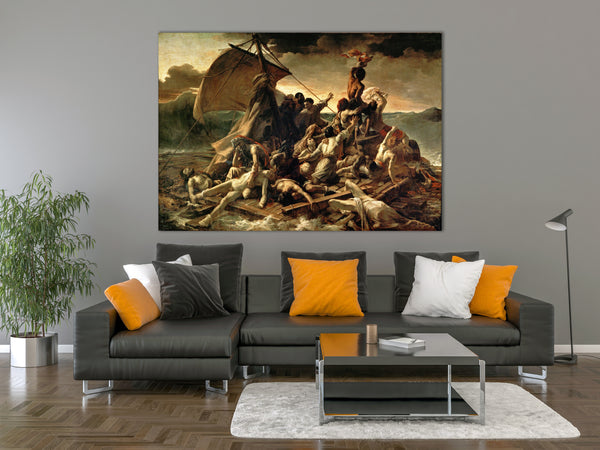 The Raft of the Medusa by Theodore Gericault Wall Art, Theodore Gericault Poster Print, The Raft of the Medusa Stick and Peel Wall Decor.