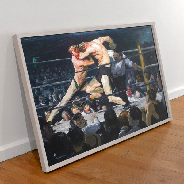 Stag at Sharkey’s by George Bellows Canvas Wall Art, Boxers: Stag at Sharkey’s Poster Print Fine Art, Living Room Wall Art, Housewarming Gift