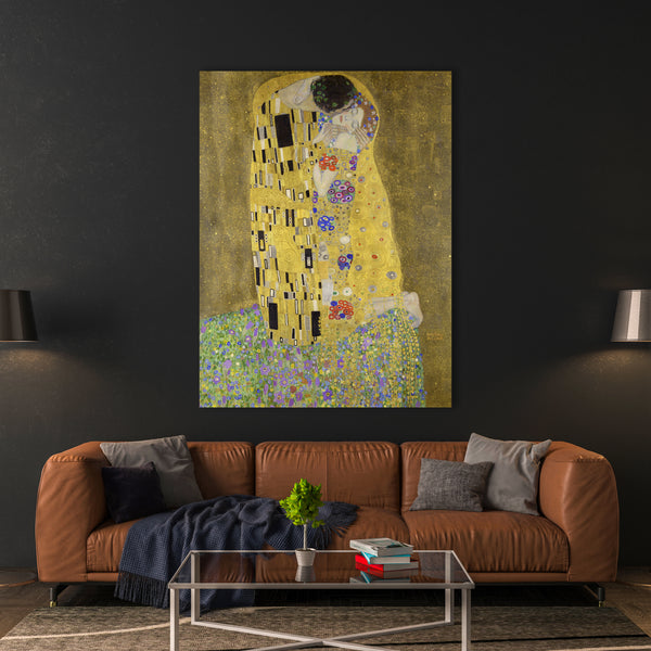 The Kiss Canvas Wall Art, Gustav Klimt Print, Gift for Friends, Gustav Klimt's The Kiss Painting, Klimt Reproduction Poster, Klimt The Kiss.