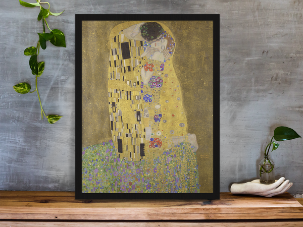 The Kiss Canvas Wall Art, Gustav Klimt Print, Gift for Friends, Gustav Klimt's The Kiss Painting, Klimt Reproduction Poster, Klimt The Kiss.