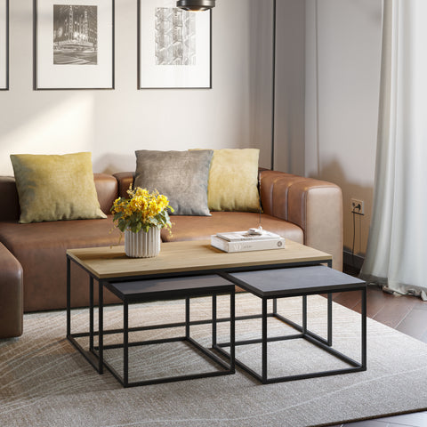 CAMELIA Coffe Table Set, 3 Pieces Coffee Table for Living Room