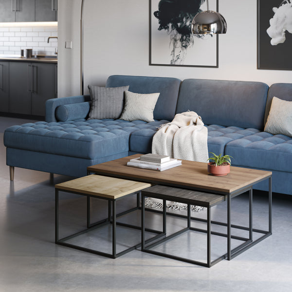 CAMELIA Coffe Table Set, 3 Pieces Coffee Table for Living Room