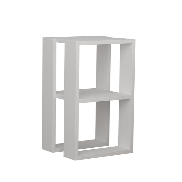 Nightstand Table Bedside , Nightstand Organizer, End Table for Living Room-White
