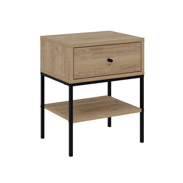 Lisa Nightstand 1 Drawer 1 Hatch - SAPPHIRE OAK