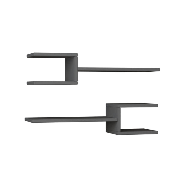 Wall Mounted Shelf Set of 2- Floating Shelf, Decorative Bookshelf for Wall Decor
