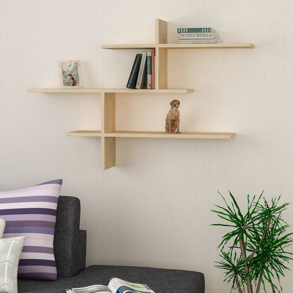 Leo Wall Mounted Shelf - Floating Shelf Bookshelf Wall Decor