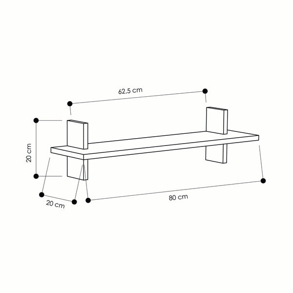 Wall Mounted Shelf - Floating Shelf Bookshelf Wall Decor, Modern Design Shelf for Frames