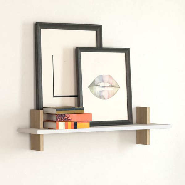 Wall Mounted Shelf - Floating Shelf Bookshelf Wall Decor, Modern Design Shelf for Frames