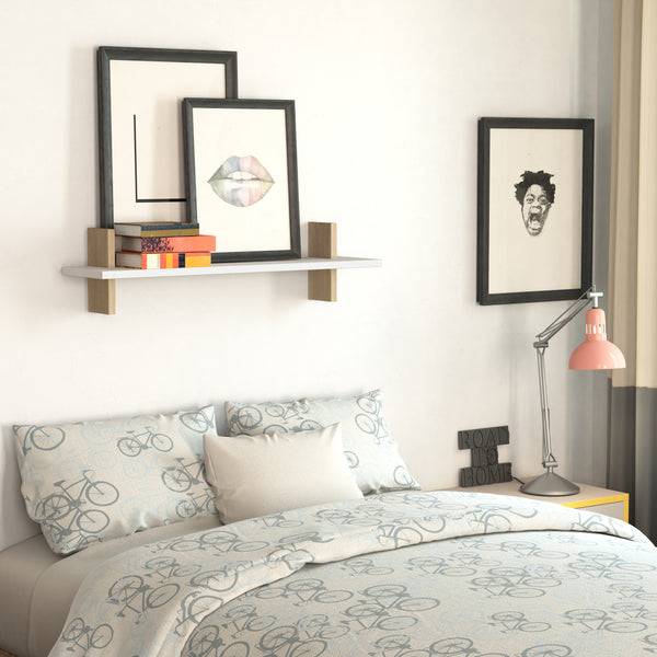 Wall Mounted Shelf - Floating Shelf Bookshelf Wall Decor, Modern Design Shelf for Frames