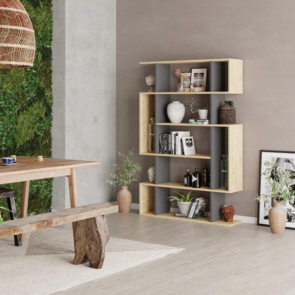 Mito Bookcase, 6 Tier Modern Bookcase Display Unit