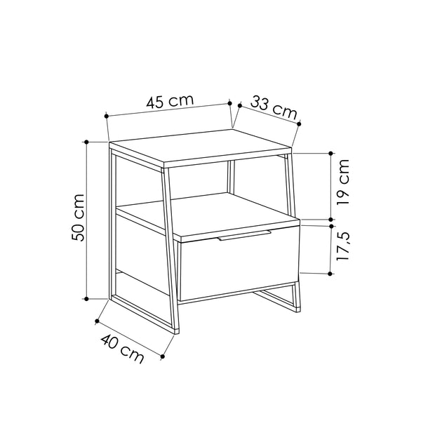 Modern Design Nightstand, Pal Modern Nightstand, Multipurpose Console
