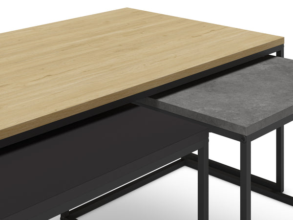 CAMELIA Coffe Table Set, 3 Pieces Coffee Table for Living Room