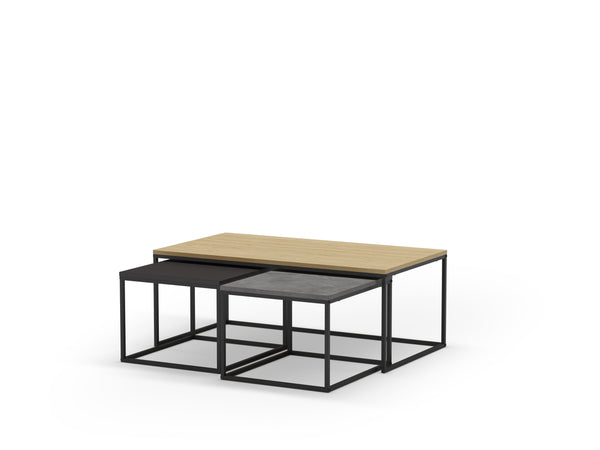 CAMELIA Coffe Table Set, 3 Pieces Coffee Table for Living Room