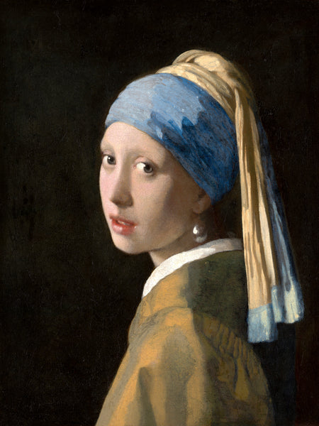 The Girl with a Pearl Earring Wall Art, Johannes Vermeer-Van Delft's Famous Painters Poster , The Girl with a Pearl Earring Fine Art.