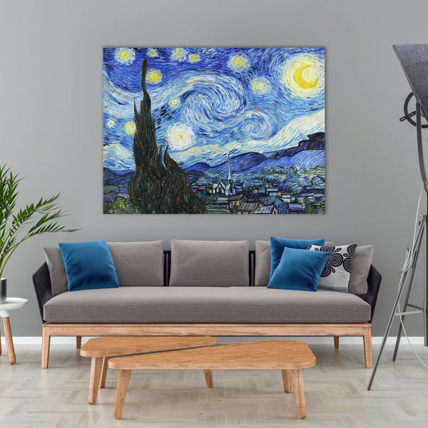 Starry Night Over The Rhone Canvas Wall Art, Starry Night Over The Rhone Reproduction Poster Print, Starry Night Artwork, Van Gogh Wall Art.