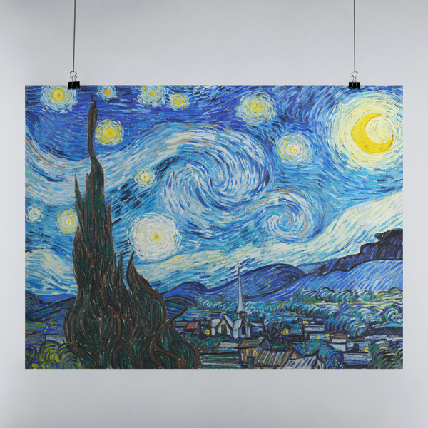 Starry Night Over The Rhone Canvas Wall Art, Starry Night Over The Rhone Reproduction Poster Print, Starry Night Artwork, Van Gogh Wall Art.