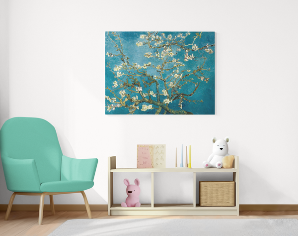 Vincent Van Gogh's Almond Blossom Famous Painting Canvas Wall Art. Van Gogh Canvas Poster Print, Van Gogh Printable Wall Art for Living Room