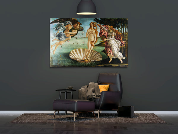 The Birth Of Venus By Sandro Botticelli Canvas Wall Art, Botticelli Reproduction Poster for Home Decor, Botticelli Wall Decor.
