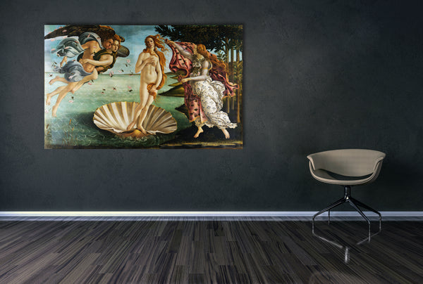 The Birth Of Venus By Sandro Botticelli Canvas Wall Art, Botticelli Reproduction Poster for Home Decor, Botticelli Wall Decor.