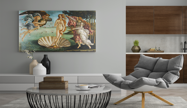 The Birth Of Venus By Sandro Botticelli Canvas Wall Art, Botticelli Reproduction Poster for Home Decor, Botticelli Wall Decor.