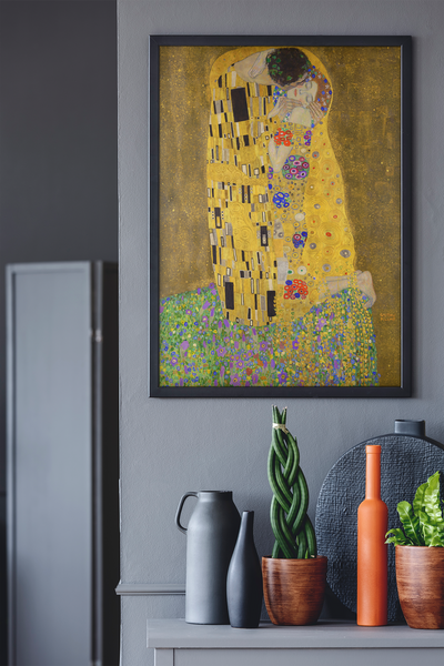 The Kiss Canvas Wall Art, Gustav Klimt Print, Gift for Friends, Gustav Klimt's The Kiss Painting, Klimt Reproduction Poster, Klimt The Kiss.