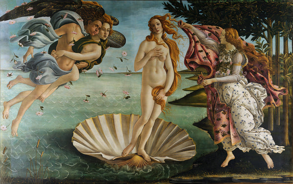 The Birth Of Venus By Sandro Botticelli Canvas Wall Art, Botticelli Reproduction Poster for Home Decor, Botticelli Wall Decor.