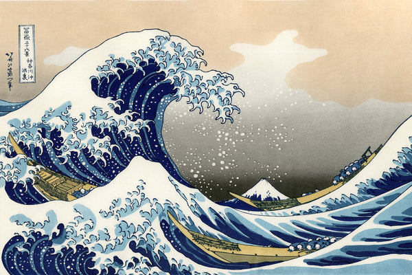 Katsushika Hokusai Wrapper Canvas, Katsushika Hokusai Printable Wall Art, Katsushika Hokusai's Under the Wave off Kanagawa Poster Wall Art.