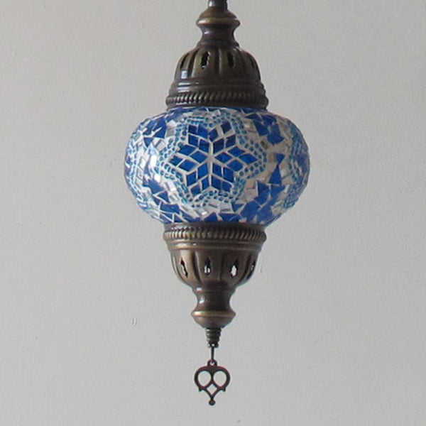 Woodymood Ceiling Spiral Mosaic Lamp 3 Ball-Star Turquoise