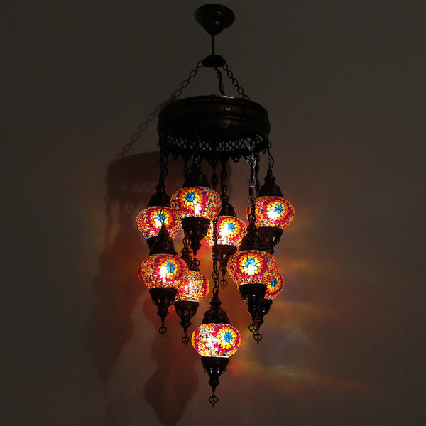 Woodymood Ceiling Mosaic Lamp 9 Ball-Flame