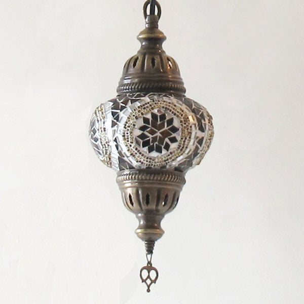 Woodymood Ceiling Mosaic Lamp 9 Ball-Flower Amber