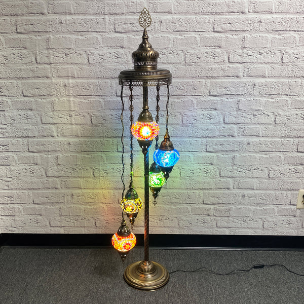 Woodymood Floor Mosaic Lamp 5 Ball-Multi Color