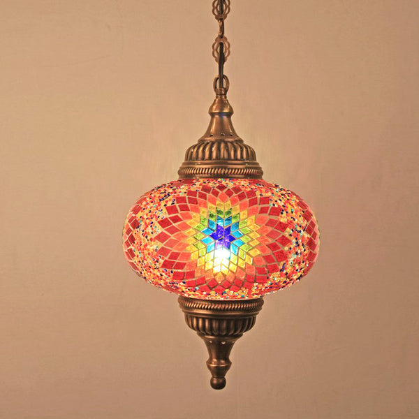Woodymood Ceiling Mosaic Lamp 9" 1 Ball - Flame