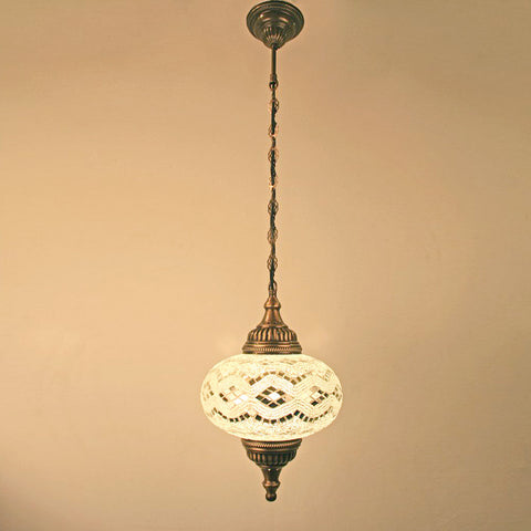 Woodymood Ceiling Mosaic Lamp 9" 1 Ball - White