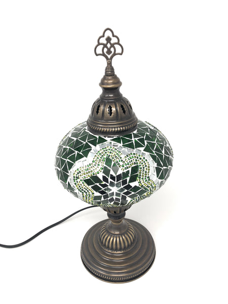 Woodymood Mosaic Table Lamp 7" 1 Ball-Green