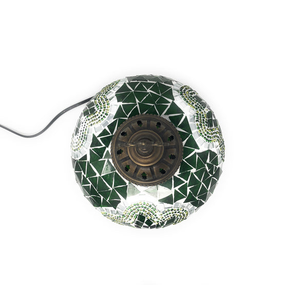 Woodymood Mosaic Table Lamp 7" 1 Ball-Green