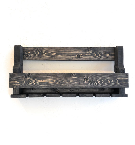 Woodymood Natural Wine Rack Gloss Holder-Ebony
